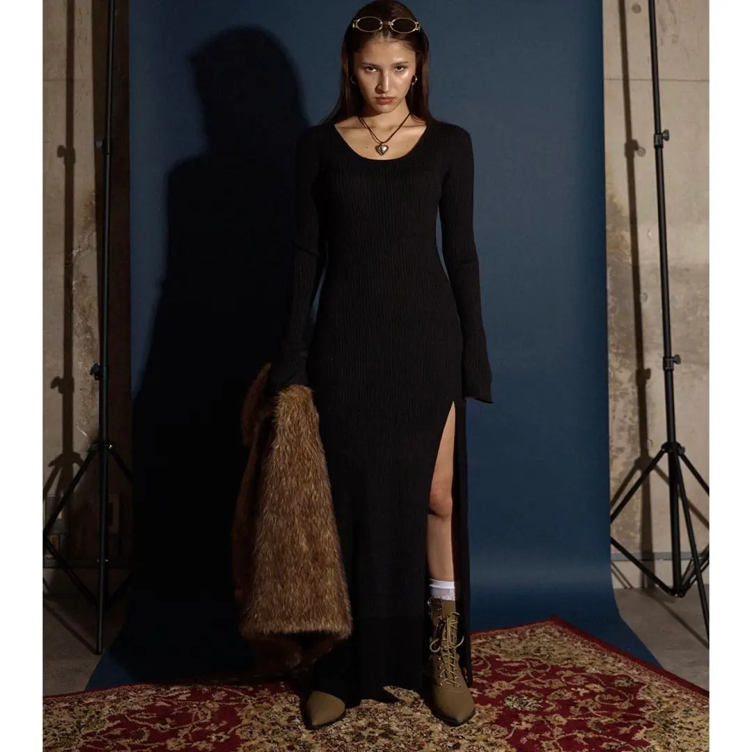 Thumbnail of ACLENT Knit Dress with Back Ribbon