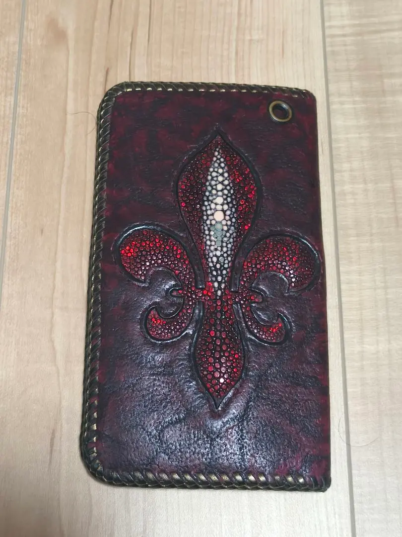 ガボールヴァンアンバーグレザーズ Van Amburgスティングレイバーガンディ VAN AMBURG LEATHERS ヴァンアンバーグレザーズ Wallet