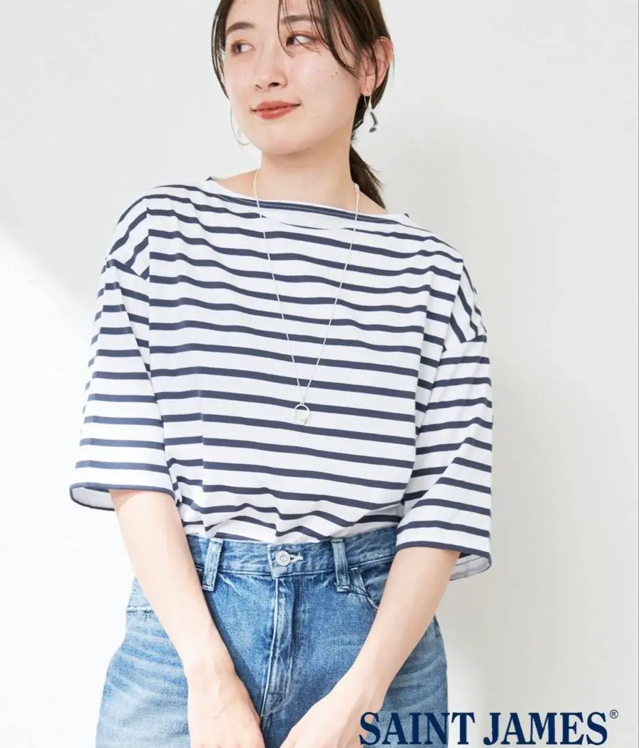 ☆ダク付き未使用品【IENA】セントジェームス　ピリアックルーズ　イエロー3 SAINT JAMES [OUESSANT BORDER NEIGE× ZESTE] [bo-nei-zes