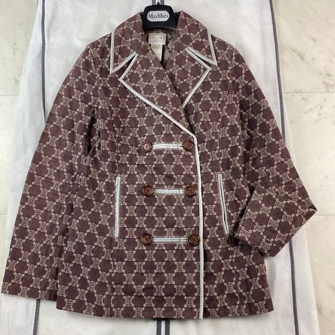 美品 セリーヌ ジップアップ デニムジャケット ヴィンテージ 42 セリーヌ(CELINE)セリーヌ ボタン トラッカー デニム ジャケット