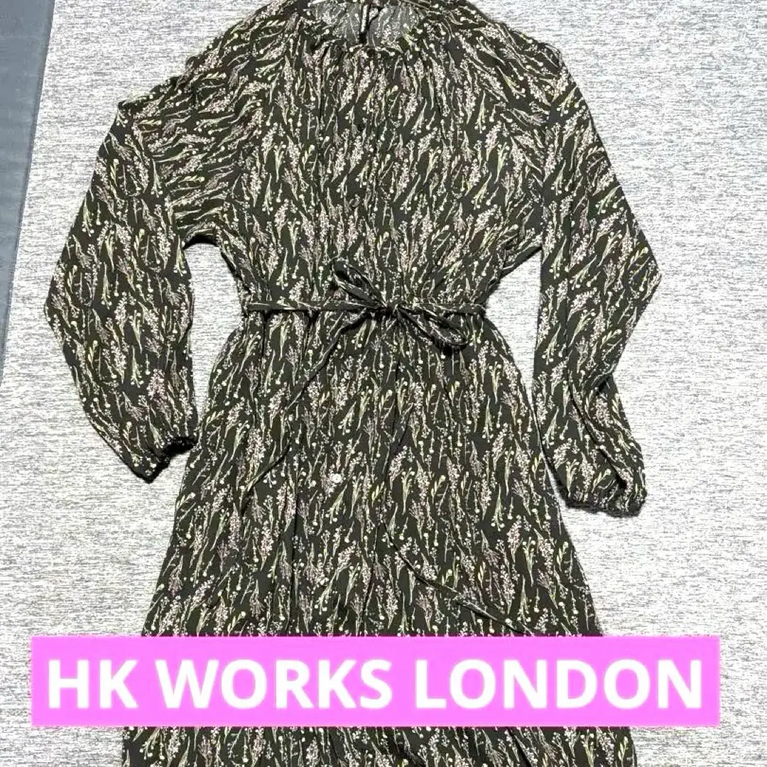 【思夢樂】HK WORKS LONDON 花紋長袖連衣裙 M 的縮圖