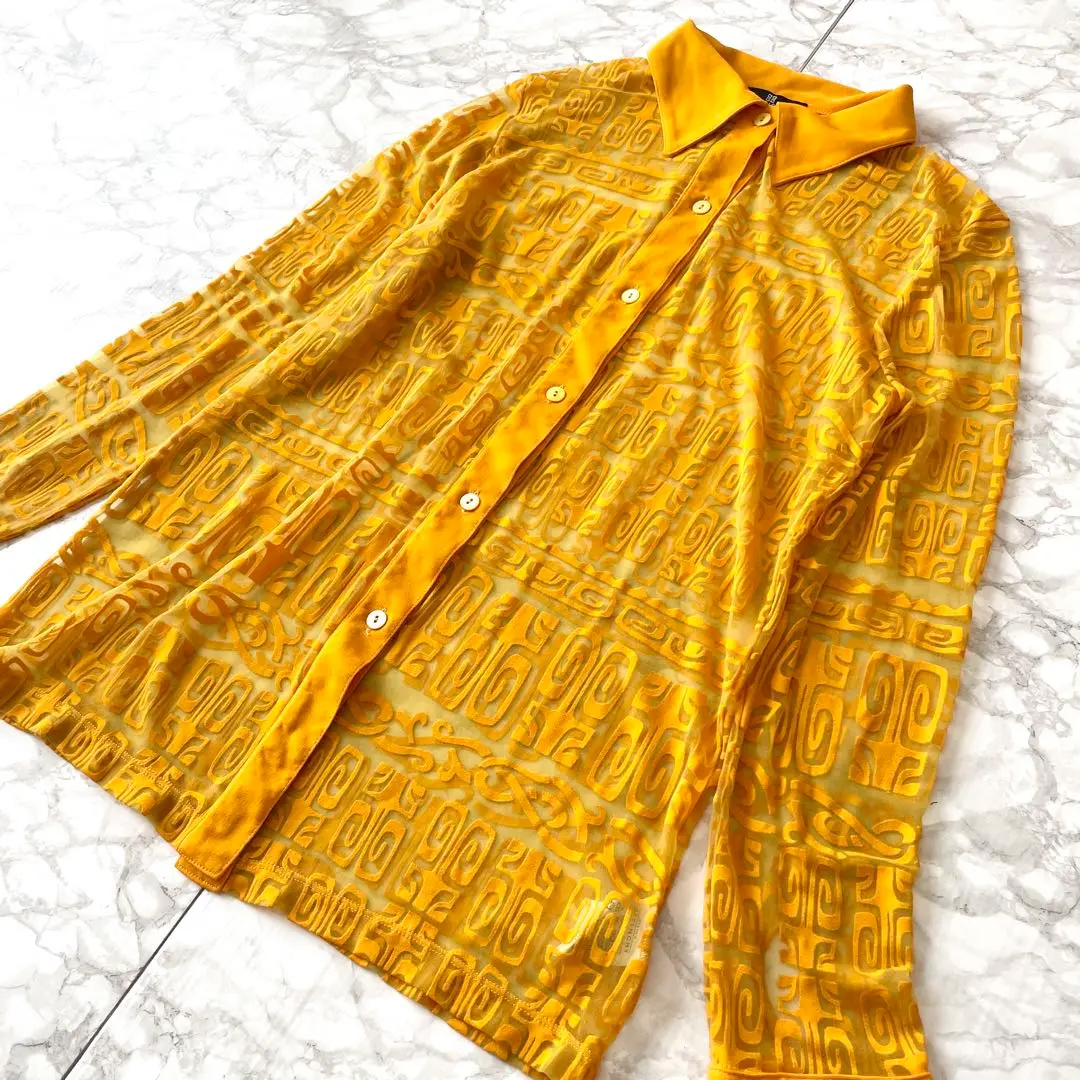 希少 GIVENCHY ジバンシー シャツ ブラウス ロゴ レディース 黄色 m32603790393_1.jpg?1750572234