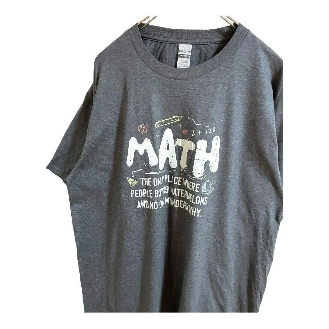 Thumbnail of Gildan T-shirt MATH Gray 2XL Oversized