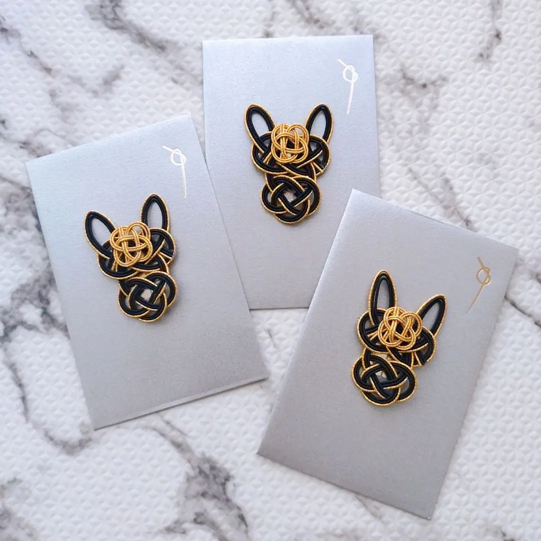 【匿名配送】水引零件 2026 馬 午 壓歲錢袋 3枚組 銀色 的縮圖