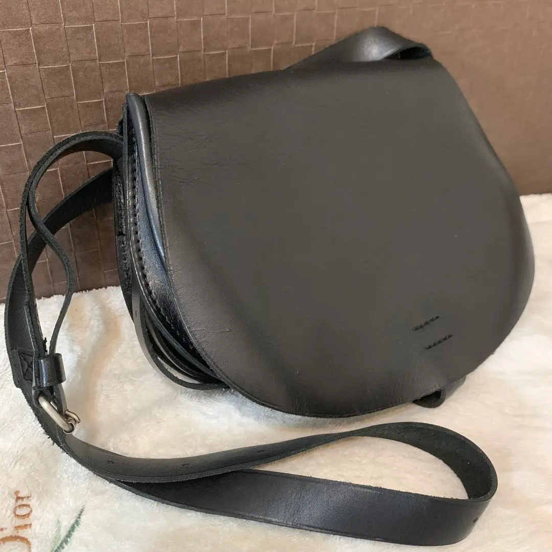 Thumbnail of Super rare PORTER all-leather 2-layer shoulder bag, black, genuine leather