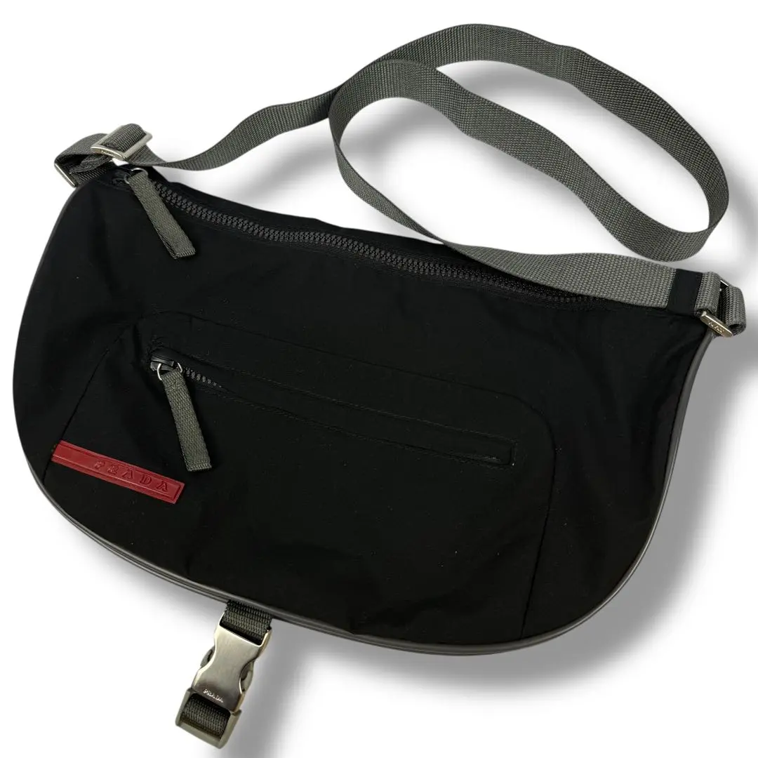 Thumbnail of Excellent Condition: y2k Prada Sport Logo Label Shoulder Bag Black 4VS055