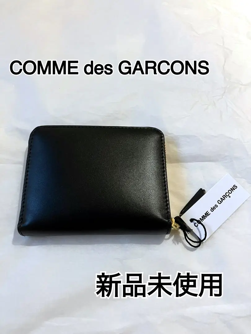 【未使用】COMME des GARÇONS 財布　黒※箱付き COMME des GARCONS コムデギャルソン DES 二つ折り財布 ブラック