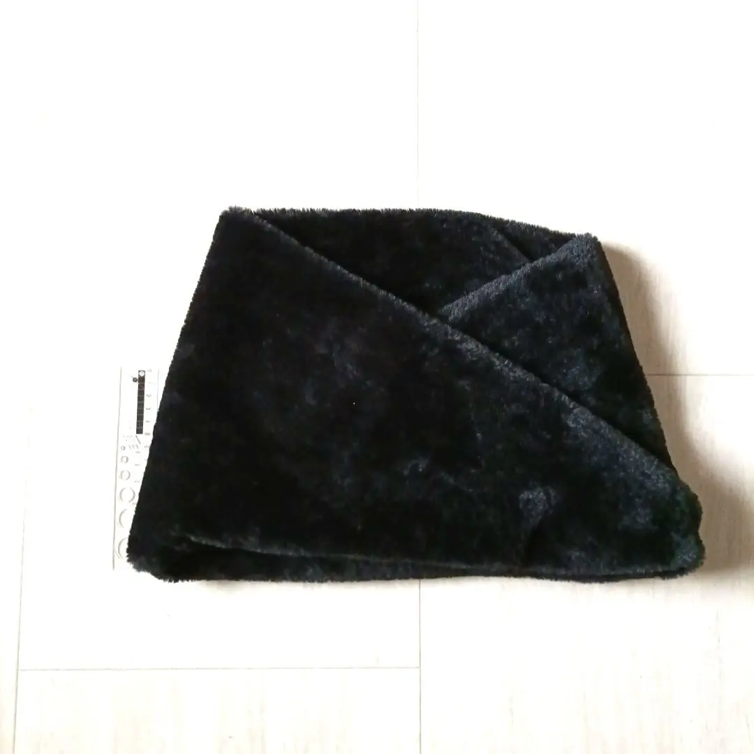 Thumbnail of Black Fleece Cross Design Black Muffler