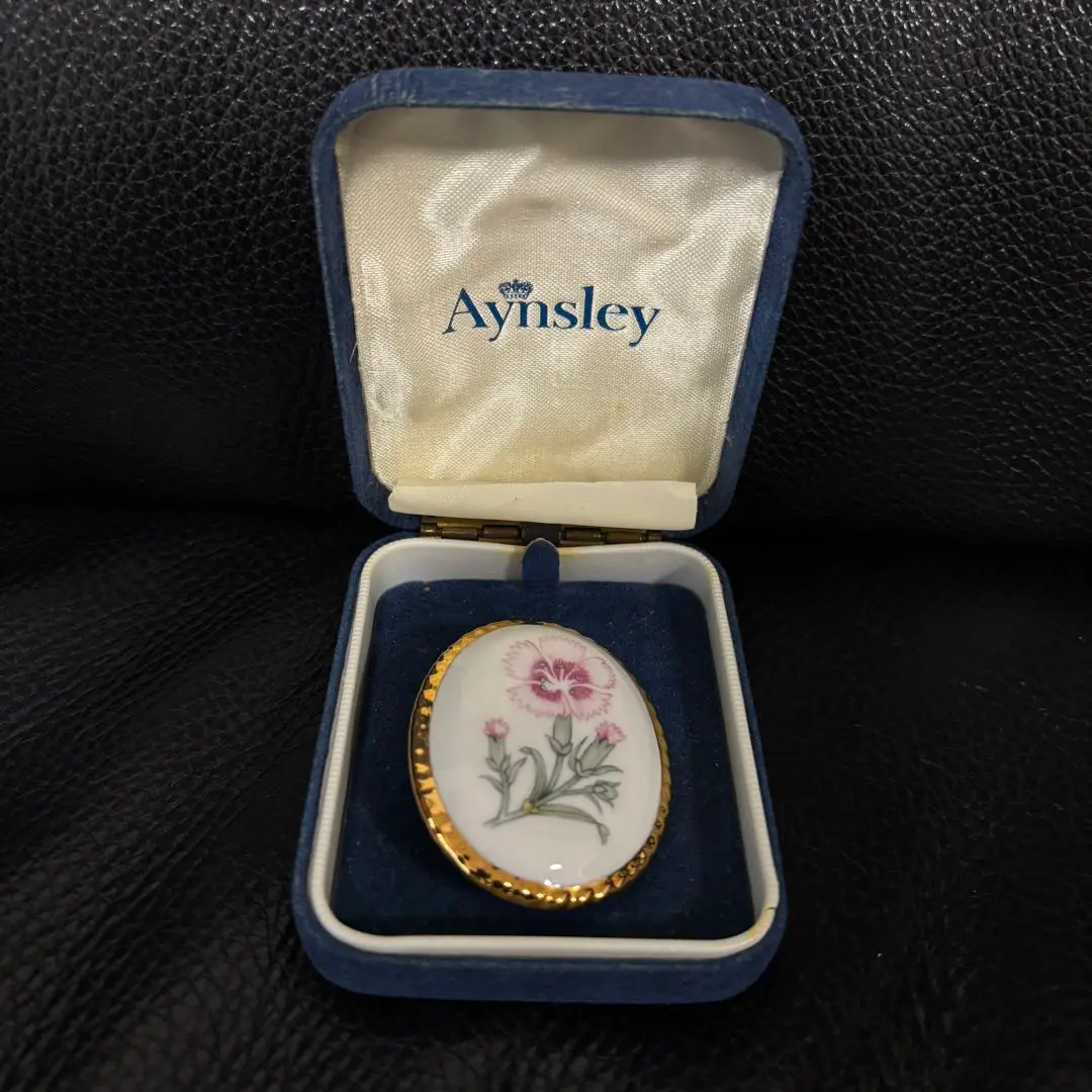 Aynsley エインズレイ ブローチ 英国製 鳳凰 ブルーウイロウ Aynsley エインズレイ ブローチ 英国製 鳳凰 ブルーウイロウ