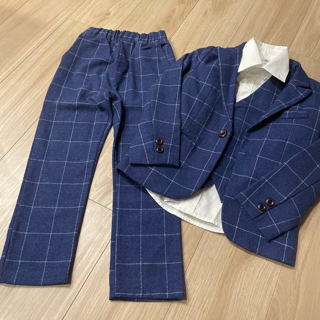 luobobeibei 160cm 3ピーススーツ ネイビー 6点セット 卒業式 WF BY WANDER FACTORY フォーマル キッズ 男の子 卒業式 小学校