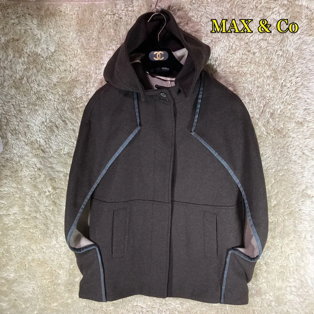 美品 MAX&Co. ポンチョ アルパカ モヘヤ ブレンド ネック着脱◎ 40 美品 MAX&Co. ポンチョ アルパカ モヘヤ ブレンド ネック着脱◎ 40