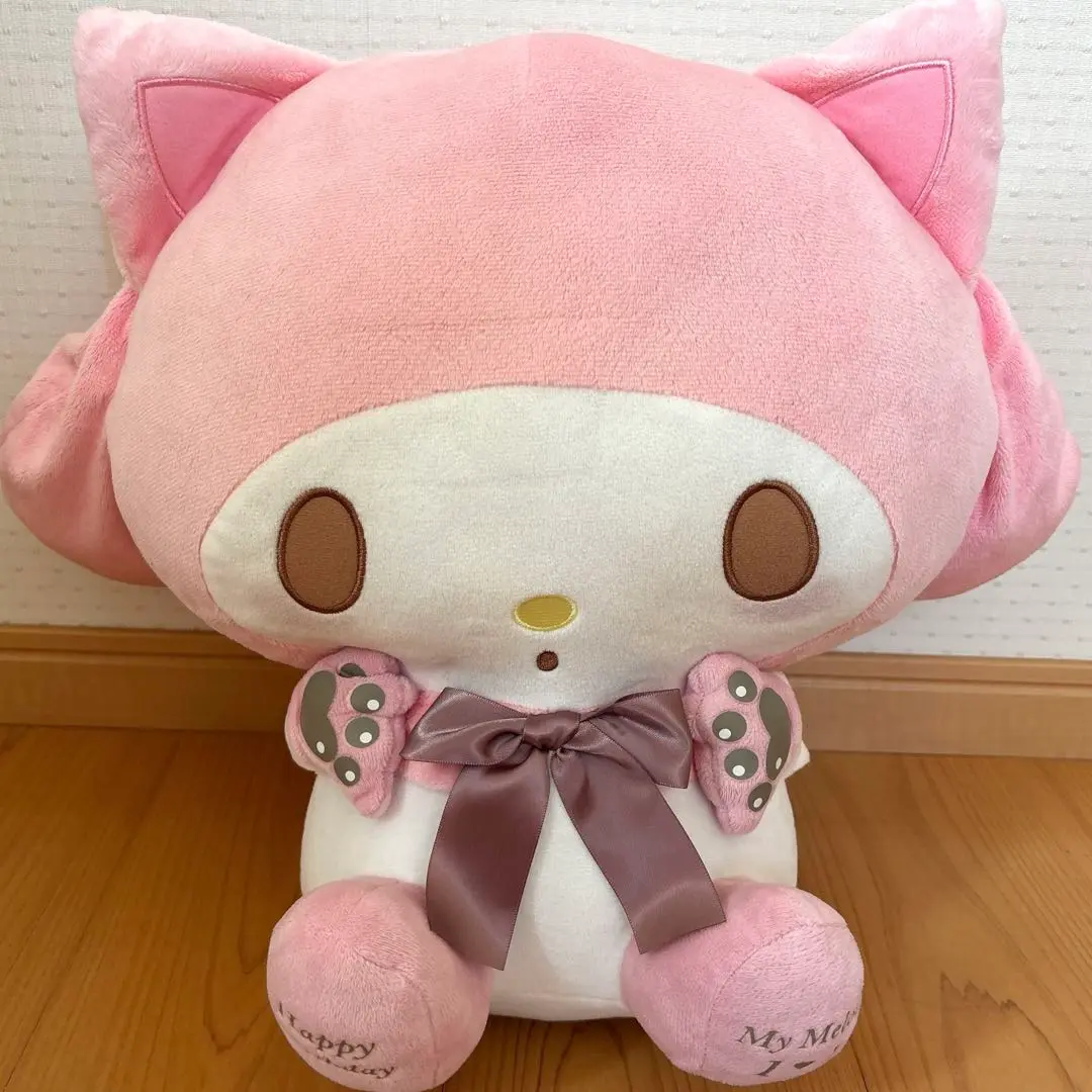 サンリオ マイメロディ 桃猫　ふわふわフード ぬいぐるみ 3点セット　バースデイ 2025年最新】マイメロディ桃猫の人気アイテム - メルカリ