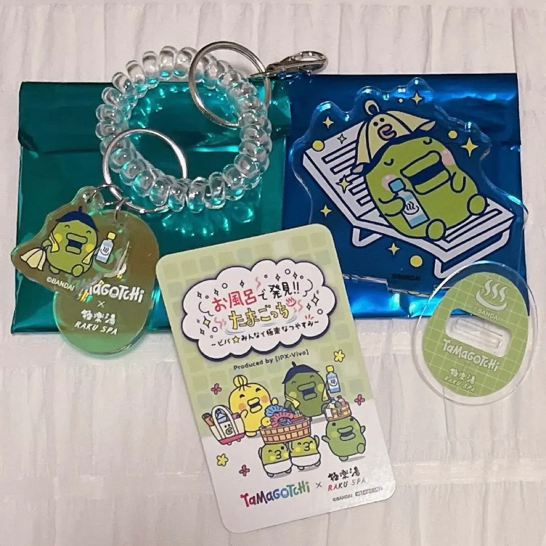 ぱぱぱっちままぱっちちびぱっち　缶バッジ10個ステッカー2枚　たまごっち×極楽湯 ぱぱぱっちままぱっちちびぱっち 缶バッジ10個ステッカー2枚