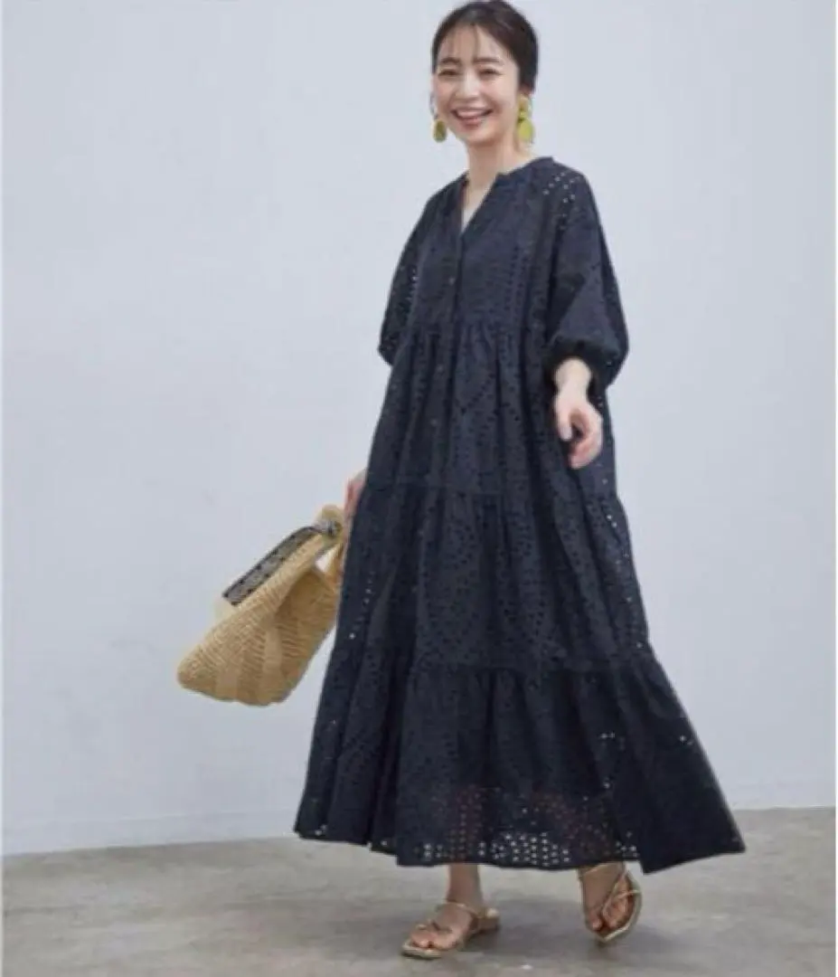 Thumbnail of Vis Embroidery Lace Tiered Dress