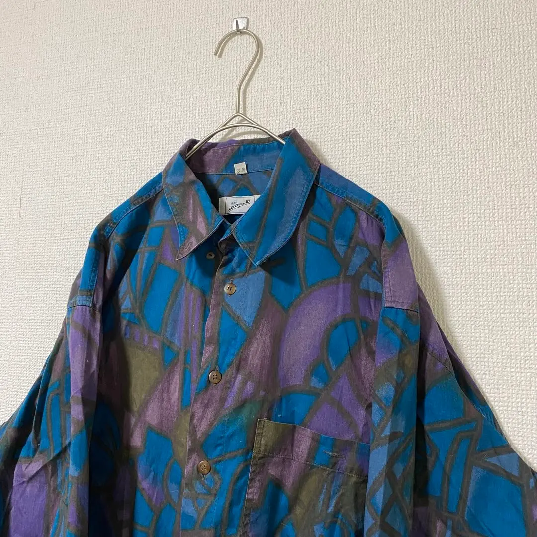 Thumbnail of Vintage long-sleeved shirt with all-over pattern