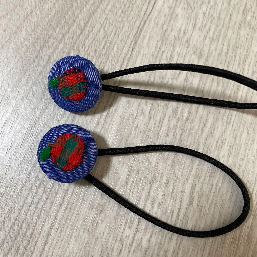 蘋果造型髮圈2個一組 的縮圖