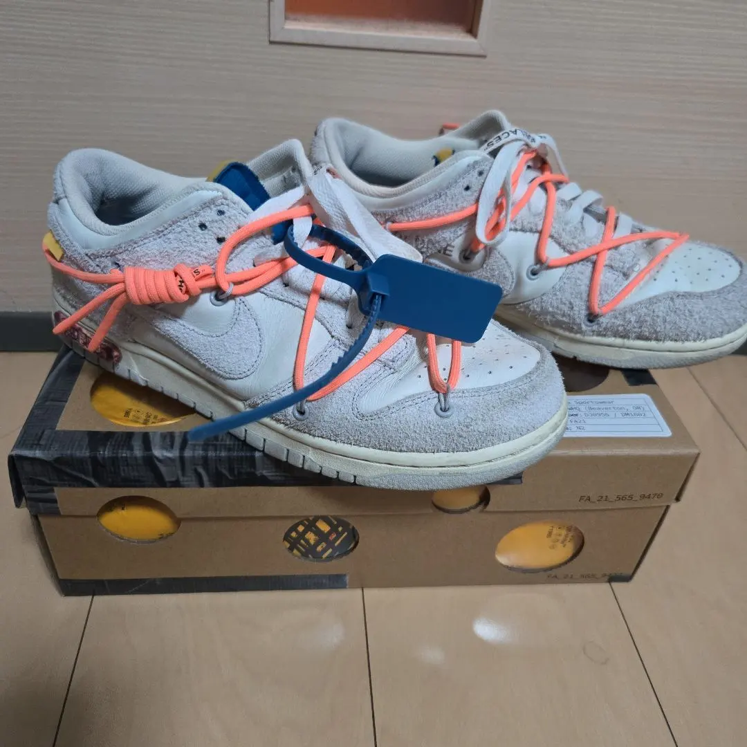 Thumbnail of Nike Dunk Low White/Grey/Orange