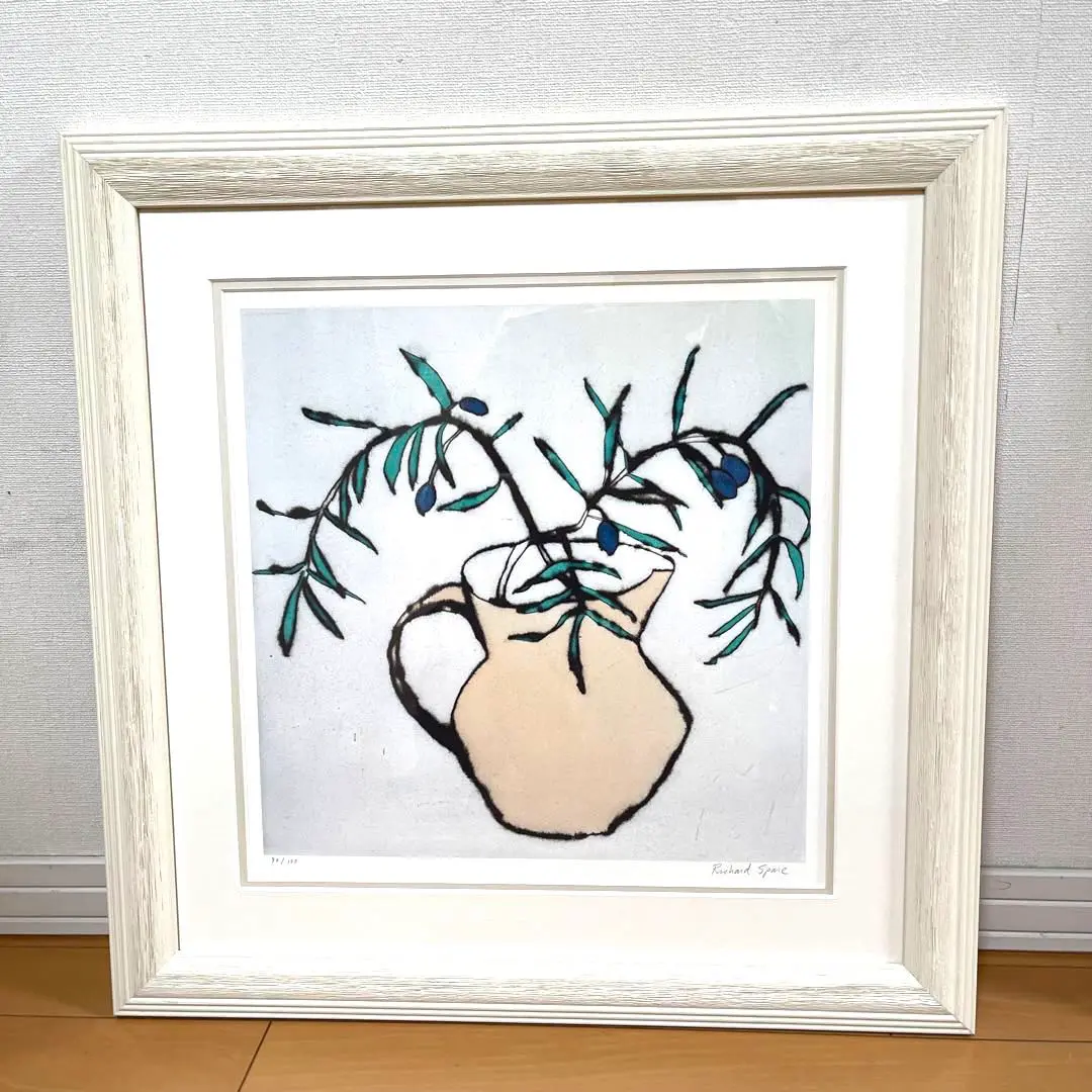 リチャード・スペア チューリップ オレンジ  版画 Rechard Spare 真作□リチャードスペア 版画 Scarlet Rose II□絵画 アイズピリ