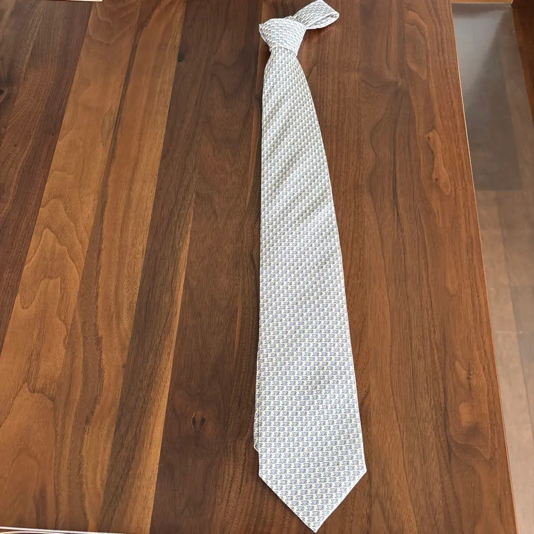 Thumbnail of Dunhill Silk Tie White/Blue