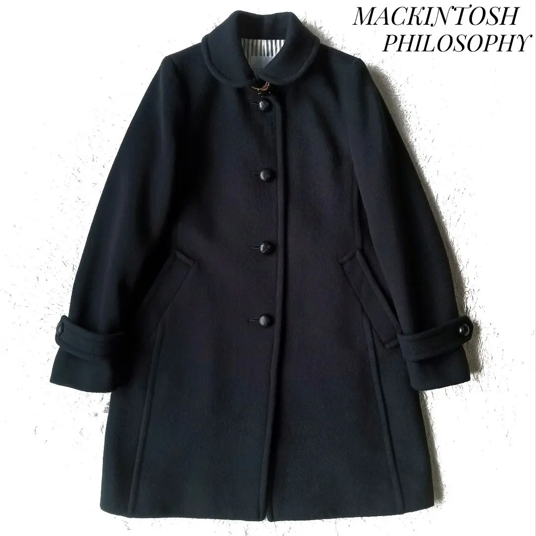 きゃら様。マッキントッシュフィロソフィー　フード付きウールコート 2025年最新】MACKINTOSH PHILOSOPHY 着丈：ミドル レディース