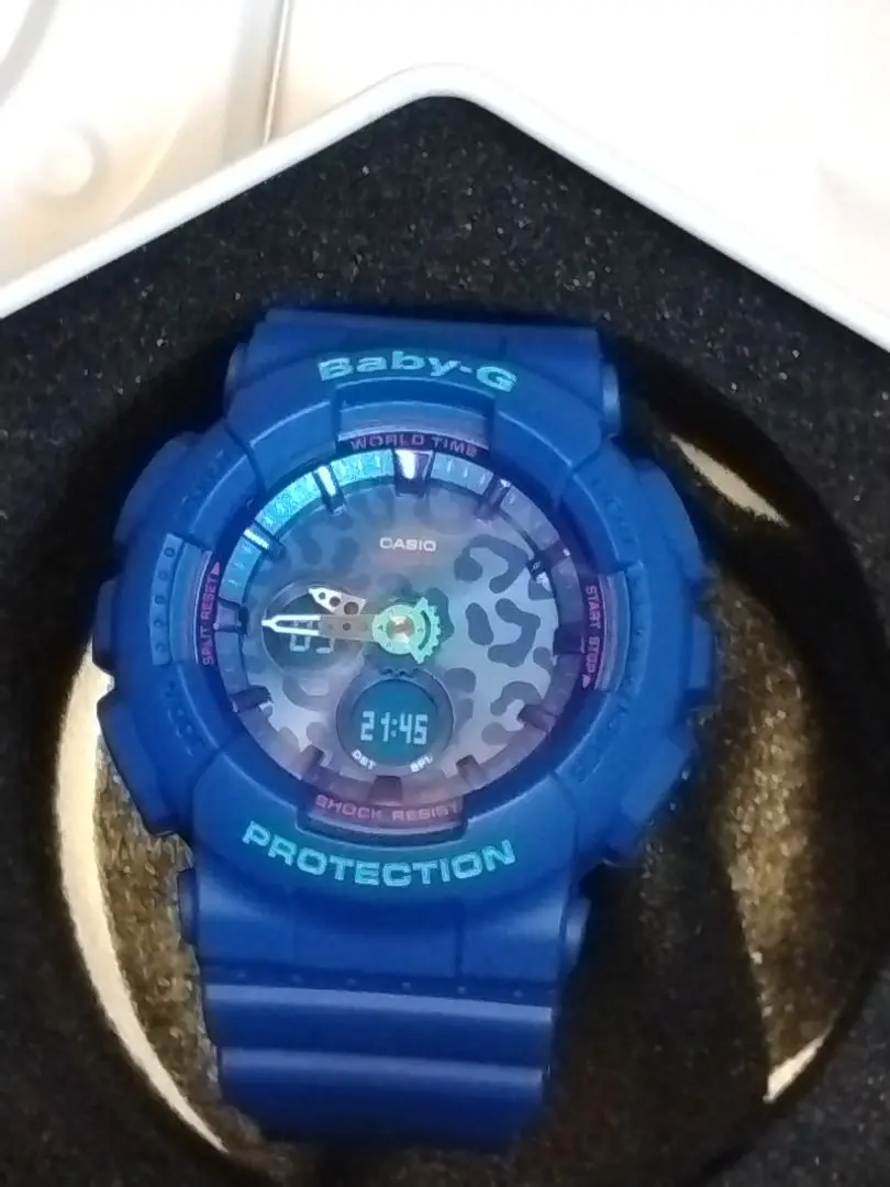 未使用級稼働品CASIO Baby-G BA-120LP-2A ブルーレオパード CASIO Baby-G BA-120LP-2A ブルーレオパード 美品稼動レア