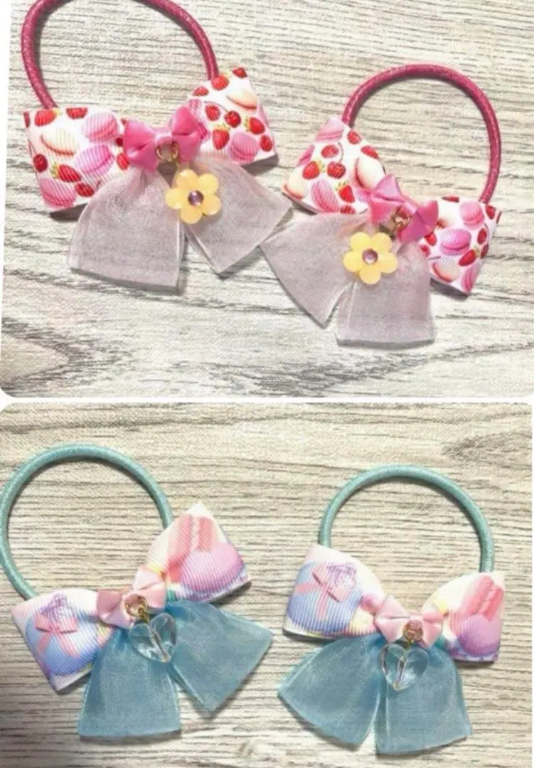Thumbnail of J. Ribbon Hair Ties - Sweets Pattern - Set of 2