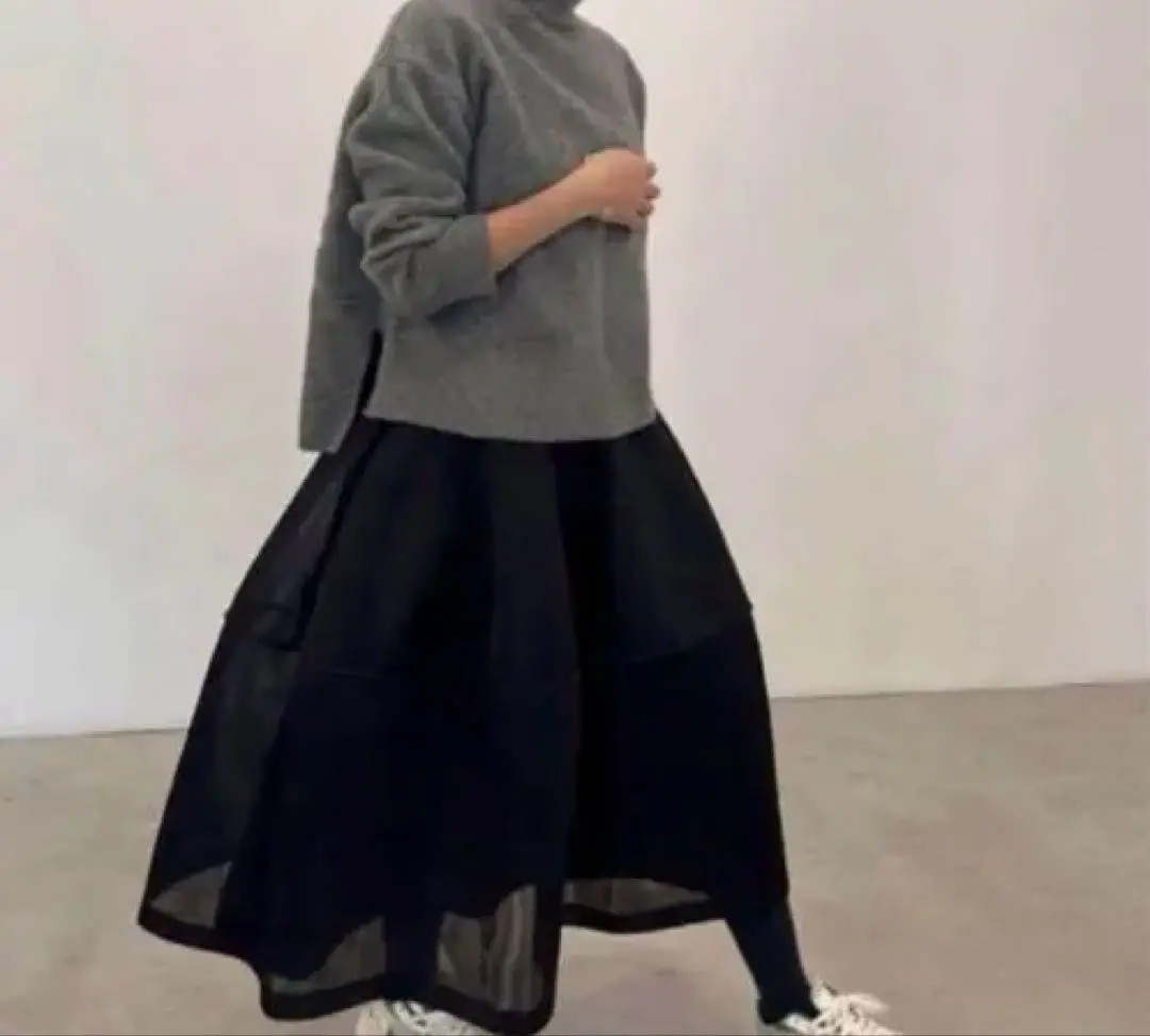 Lig. tulle skirt リグドット チュールスカート black