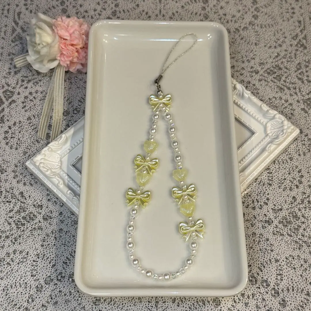 Thumbnail of K Handmade Ribbon Bead Strap - Yellow