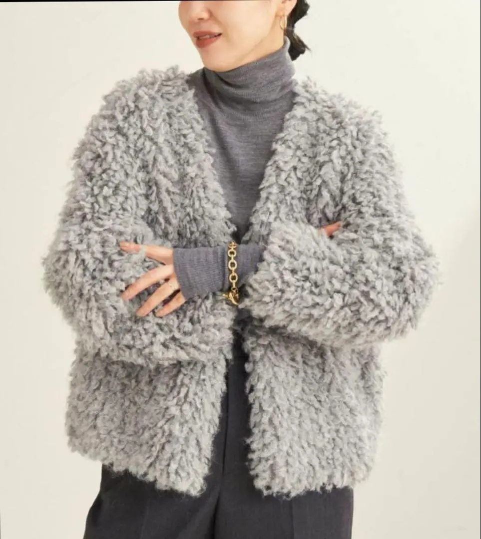 1-44【美品】Malvoisie マルヴォワジー　毛皮ファーコート　グレー 楽天市場】Malvoisie マルヴォワジーの通販