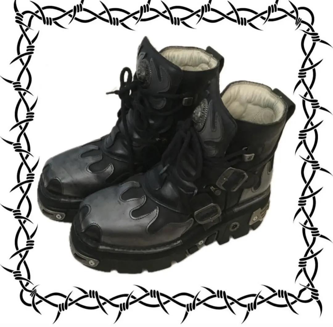 NEW ROOK ファイヤーパターン　ブーツ new rock ブーツ ファイヤーパターン｜Yahoo!フリマ（旧PayPay