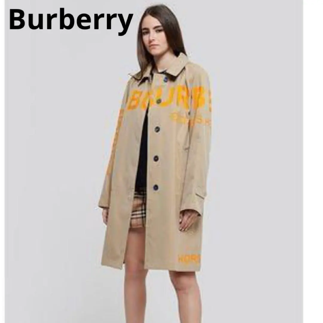 【大人気】Burberry ベージュ ホースフェリー　トレンチコート BURBERRY】 AMBERFORD フードチェックトレンチコート (Burberry