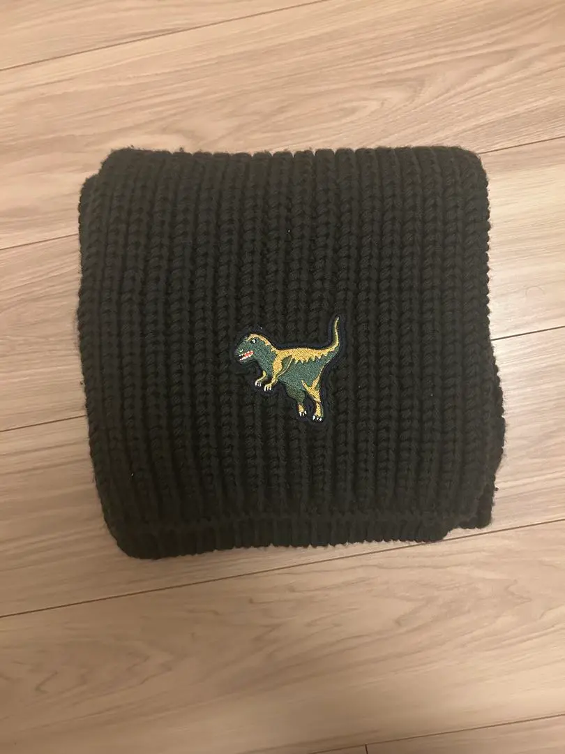 COACH コーチ レキシー アップリケ立体デザインマフラー ブラック 美品 COACH コーチ レキシー アップリケ立体デザインマフラー