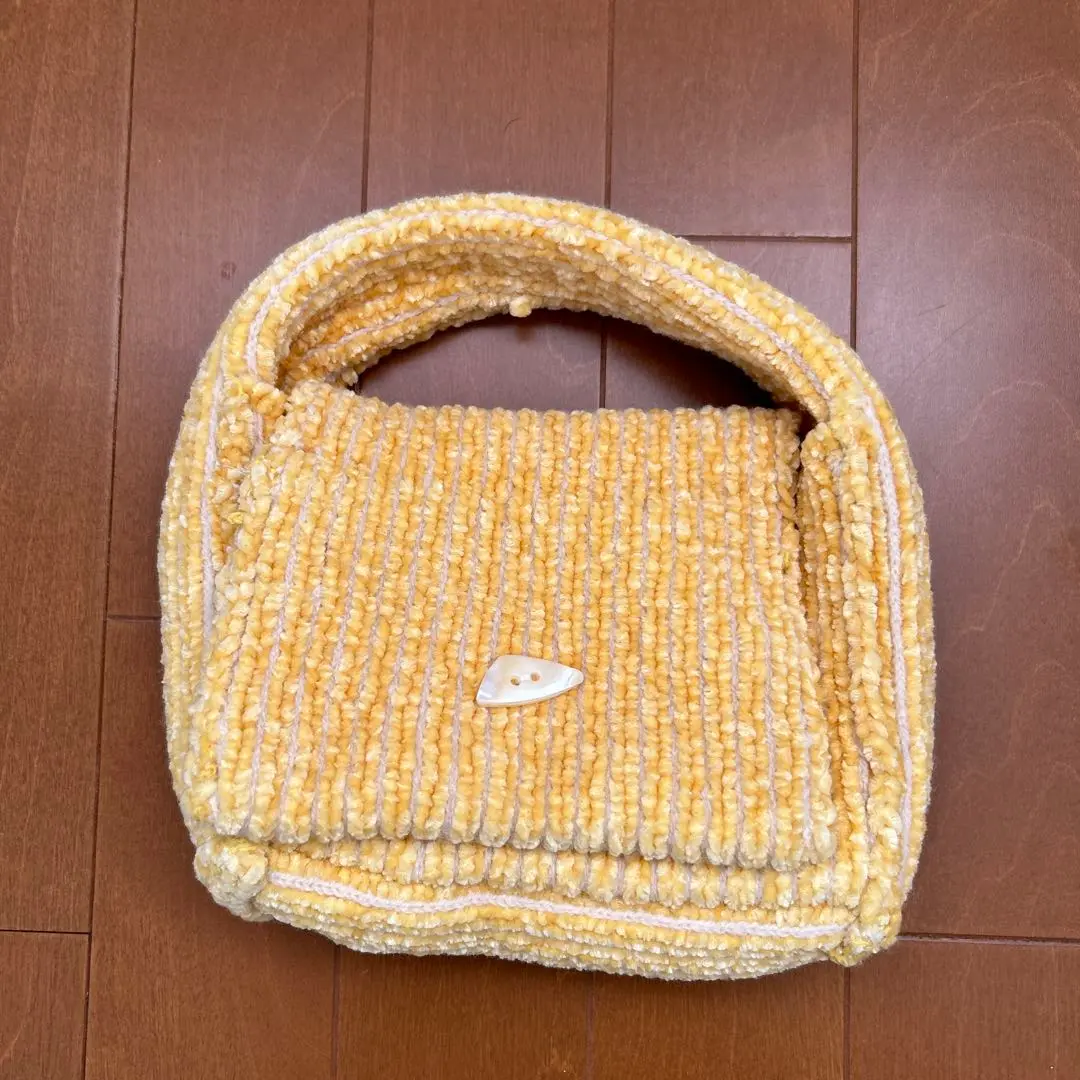 AK29【美品】　ンニット　NKNIT　リバーシブル　フリンジ　トートバッグ fringe knit hand bag | NKNIT