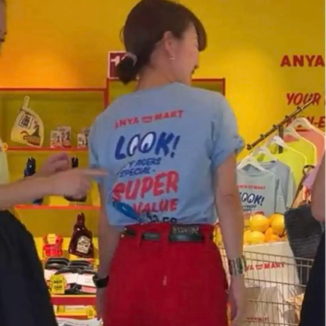 ロンハーマン ANYA HINDMARCH 24SS アニアマートTシャツ カットソー 半袖 クルーネック ロゴ イラスト バックプリント F 黄緑 新品】アニヤハインドマーチ×ロンハーマン Tシャツ light green