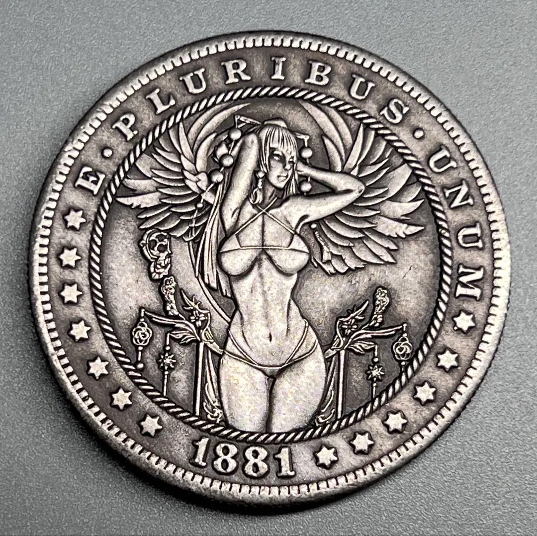アメリカ　イーグル　1881年　大型硬貨　1ドル　裸女 貿易銀　鷹 z-25 銀貨 1881年 アメリカ古銭 イーグル 大型銀貨 裸女 1ドル銀貨 一