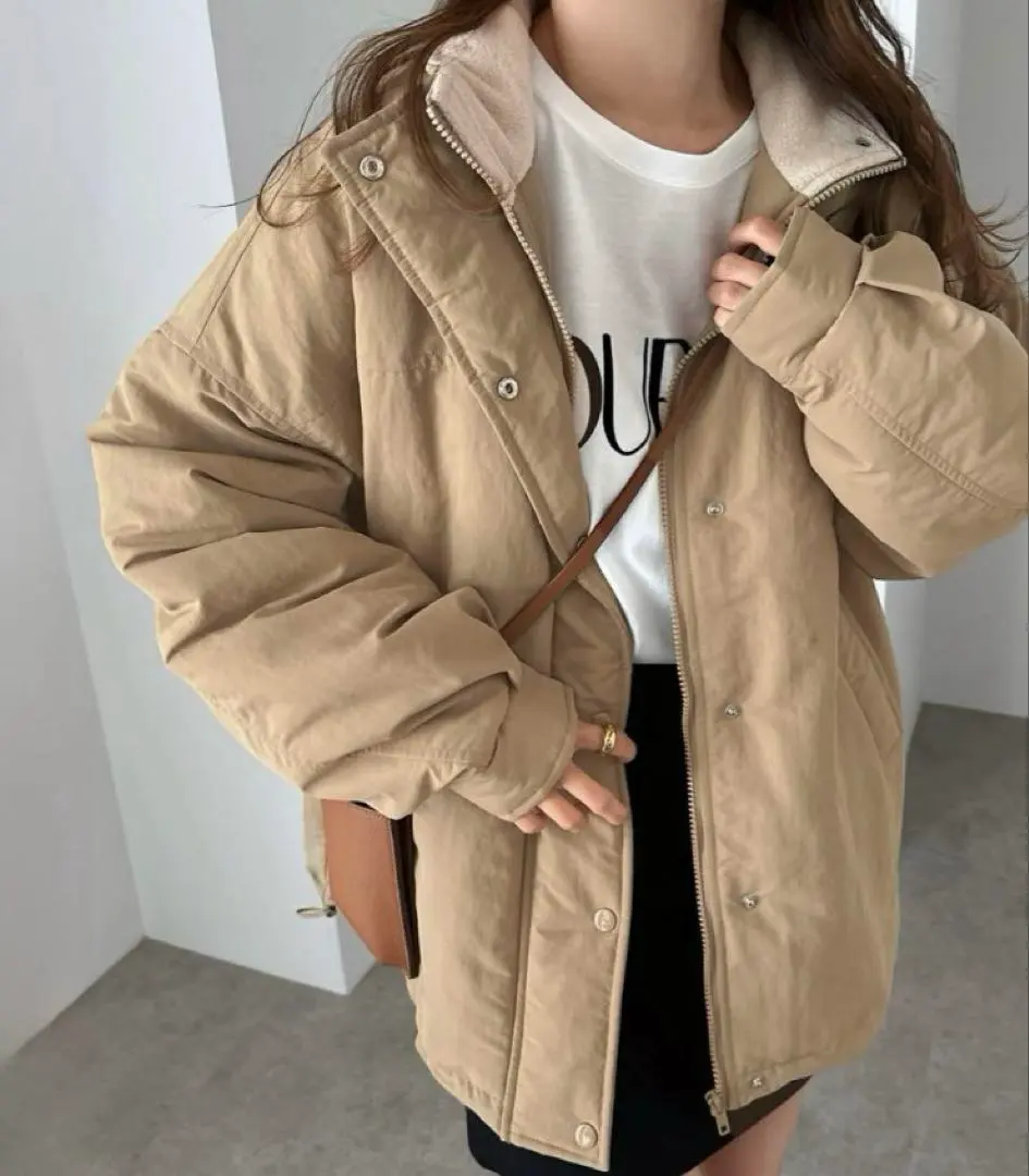 Thumbnail of Stand collar voluminous padded jacket blouson, size S