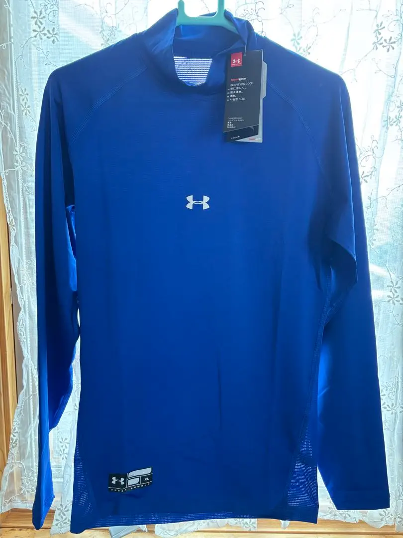 Thumbnail of Under Armour HeatGear Compression Baseball Shirt - Blue - Mesh Back