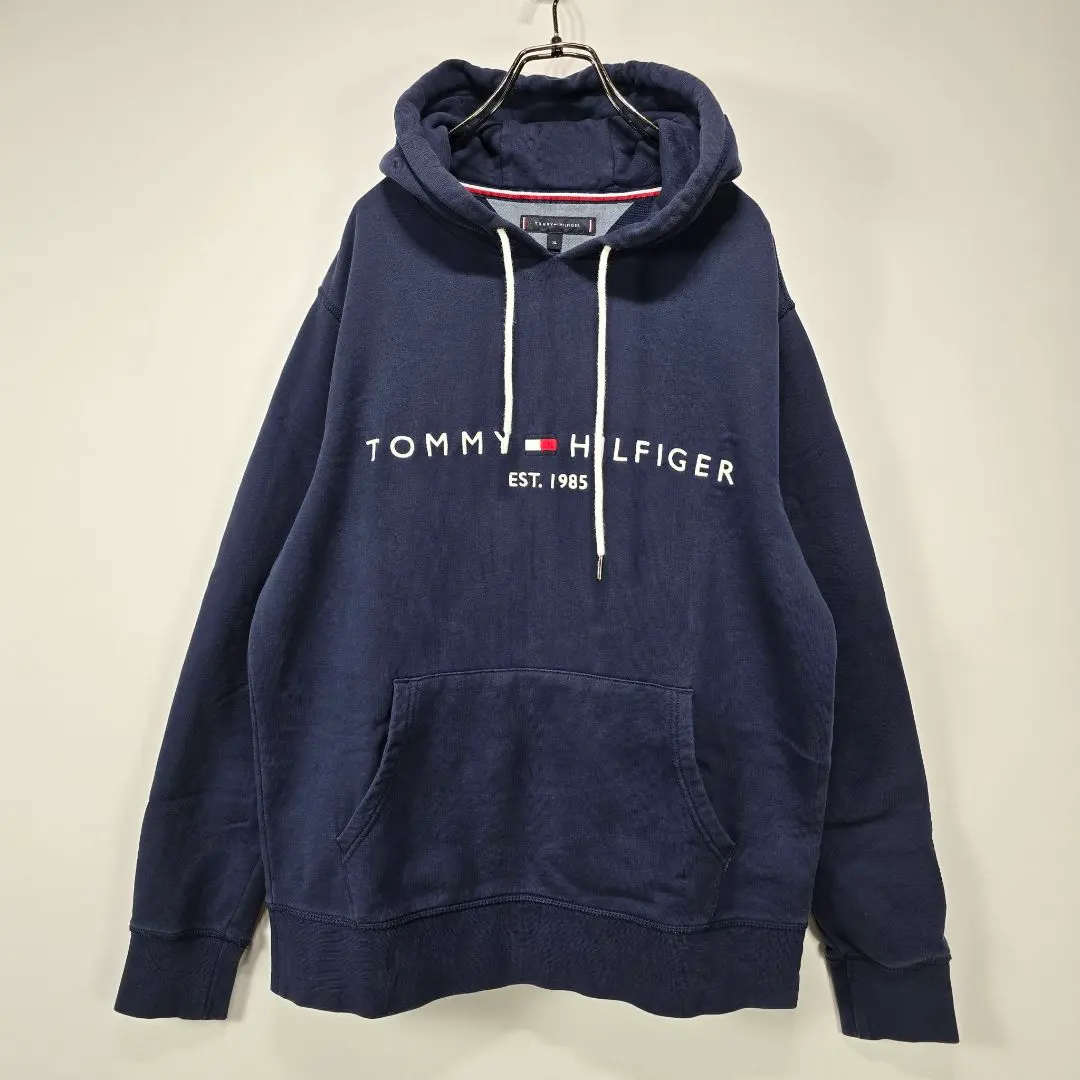 Thumbnail of TOMMY HILFIGER Hoodie Parka XL Embroidered Logo Popular Vintage Clothing