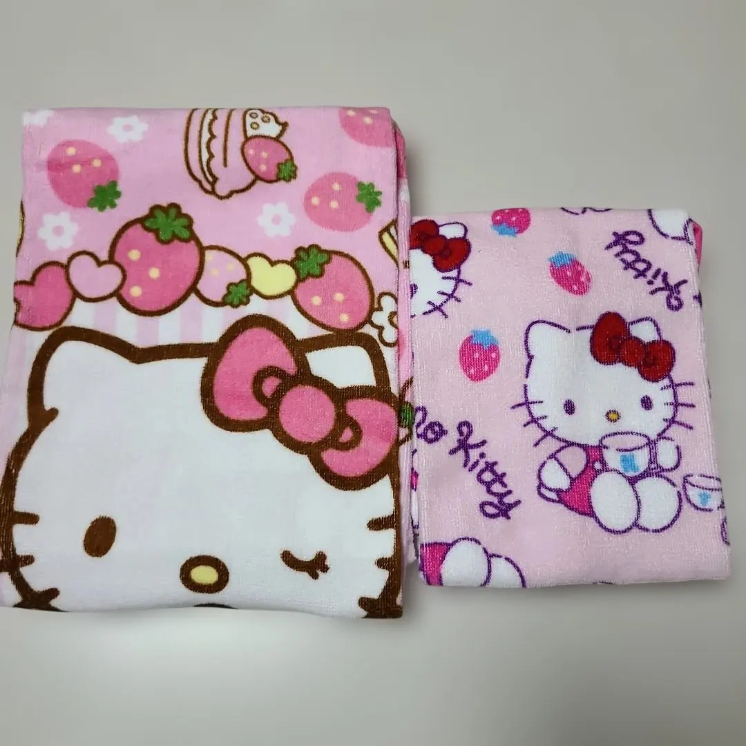 Thumbnail of Hello Kitty Bath Towel & Face Towel Set of 2 - ①