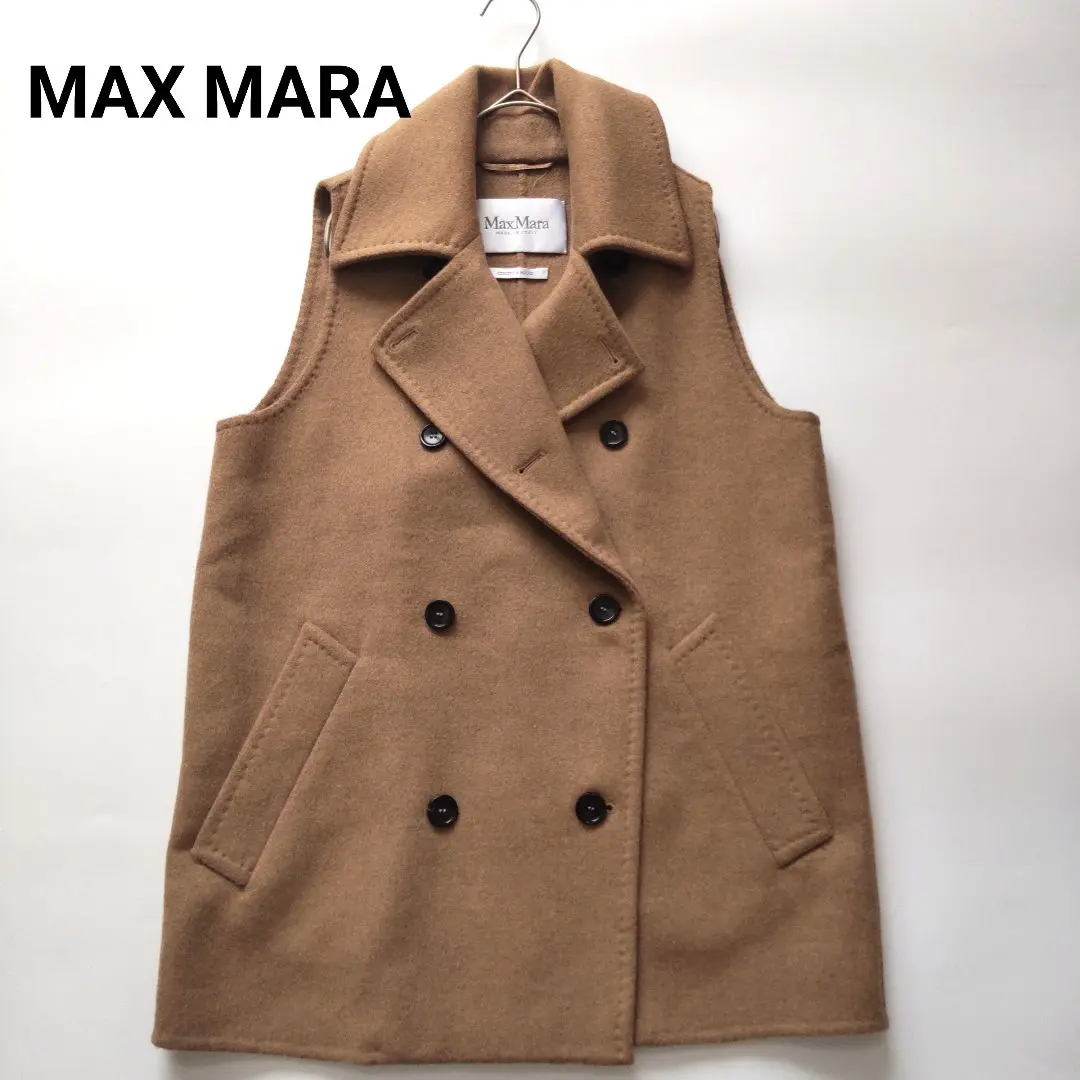 美品♡MaxMara クチートアマーノ ベルト付 ロング ジレ 黒 Lサイズ 2025年最新】マックスマーラ クチートアマーノ ジレの人気