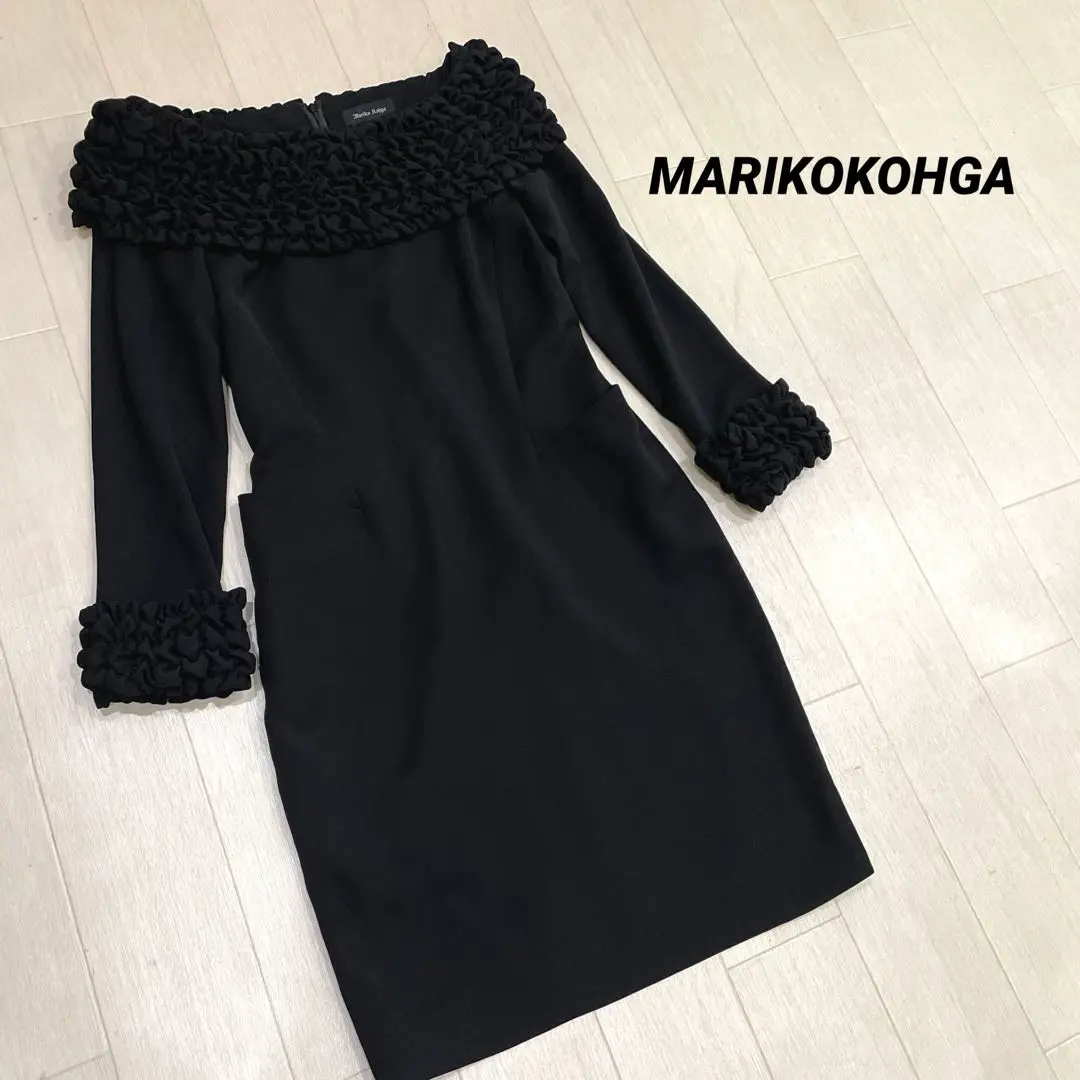 かほ　MARIKOKOHGAマリココウガ シャンタンカラーフォーマル44号 MARIKO KOHGA シャンパンミディドレスセット (M〜L) をレンタル