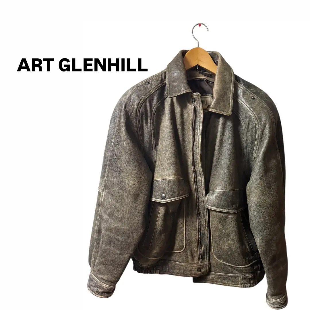 定価5.8万　未使用品　ART GLENHILL 牛革　本革　レザージャケット 定価5.8万 未使用品 ART GLENHILL 牛革 本革 レザージャケット