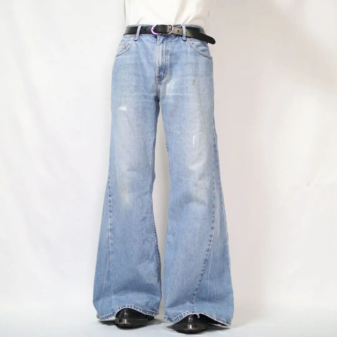 Thumbnail of [Remake] Reconstructed Loose Flare Denim Bell Bottom Wide Baggy Grunge