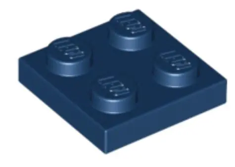 Thumbnail of LEGO 3022 Plate 2x2 Dark Blue 30 pieces