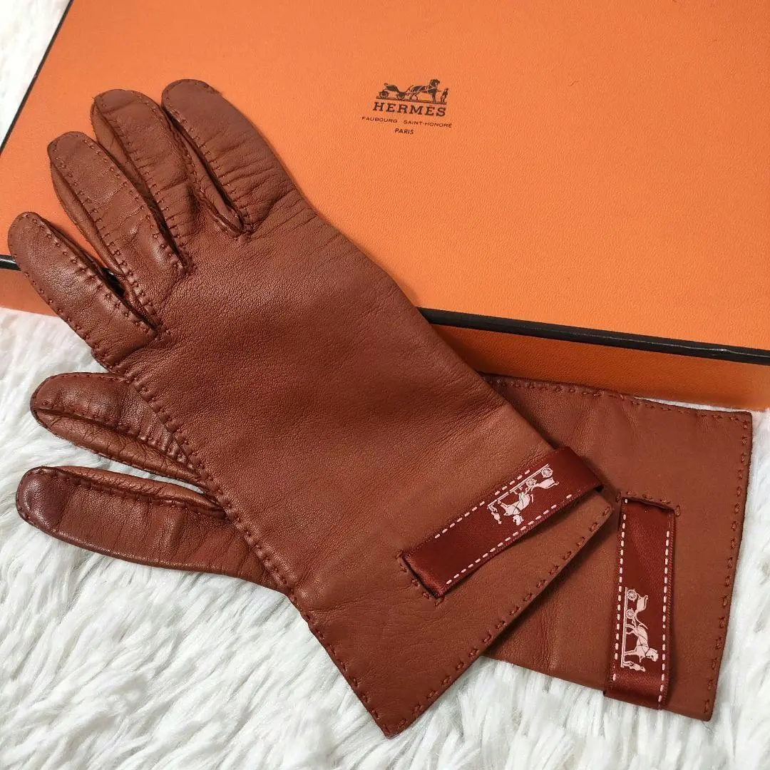 マサ Hermès レザー手袋 サイズS ブラウン 楽天市場】エルメス 手袋 8の通販