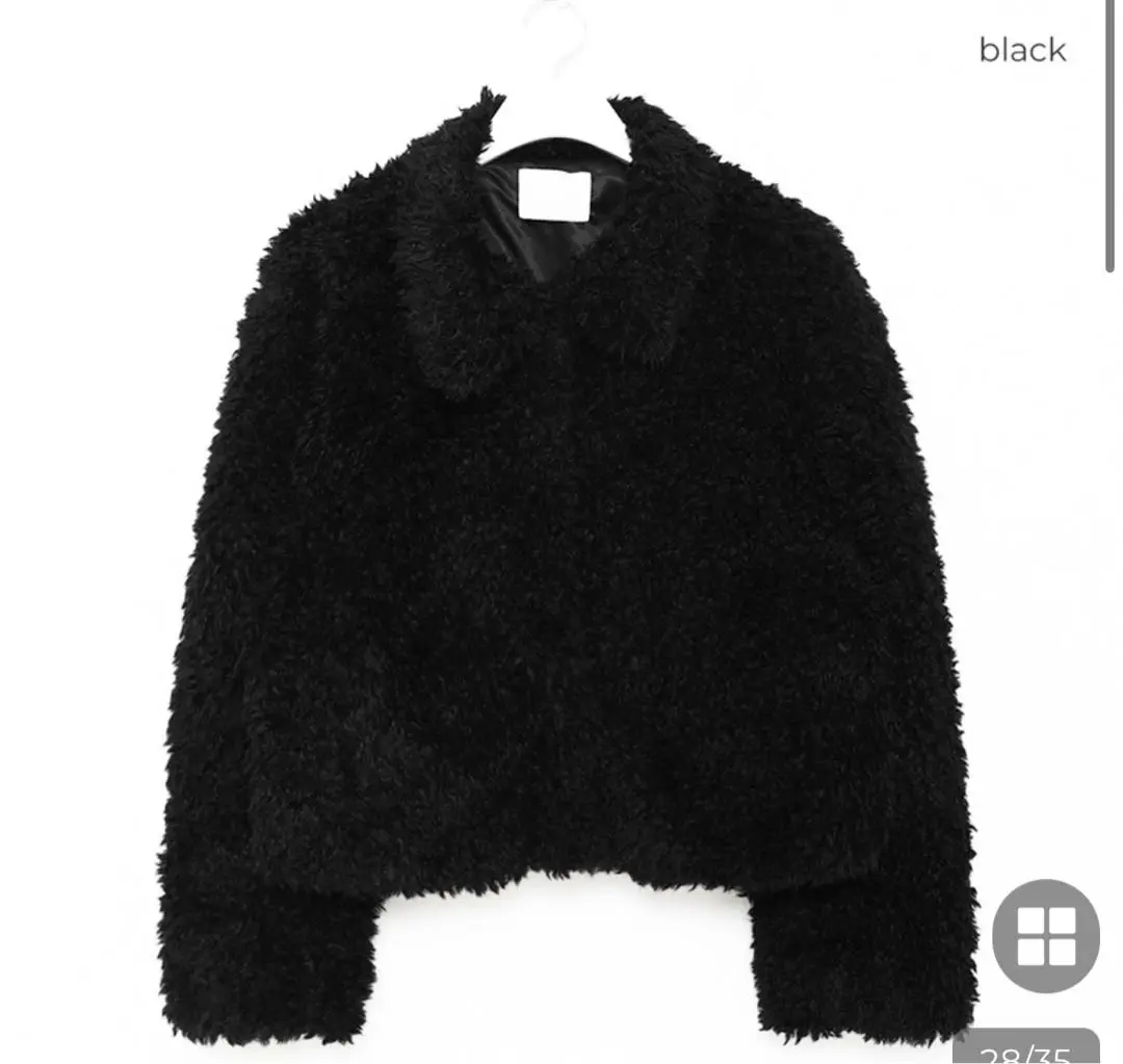 C　ZARA クロップド　フェイクボア　シャツジャケット ZARA クロップド フェイクボア シャツジャケット - メルカリ