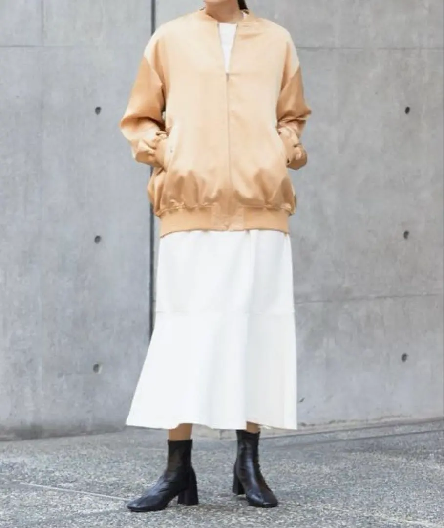 for/c緞面MA-1飛行夾克【永續】卡其色 / M 全新附吊牌 的縮圖