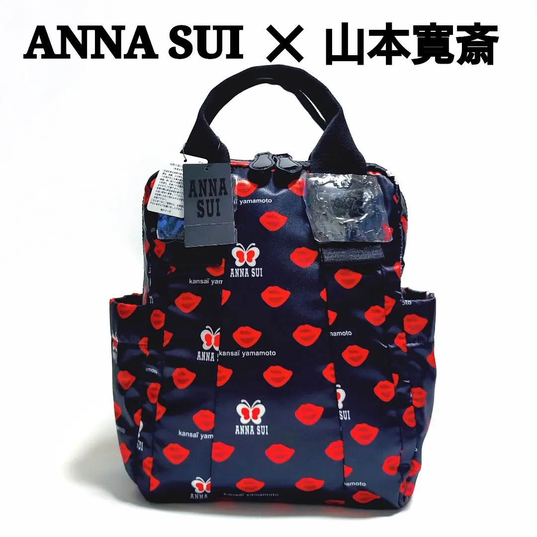 未使用 アナスイ x 山本寛斎 リップ 柄 トート バッグ 白 - メルカリ