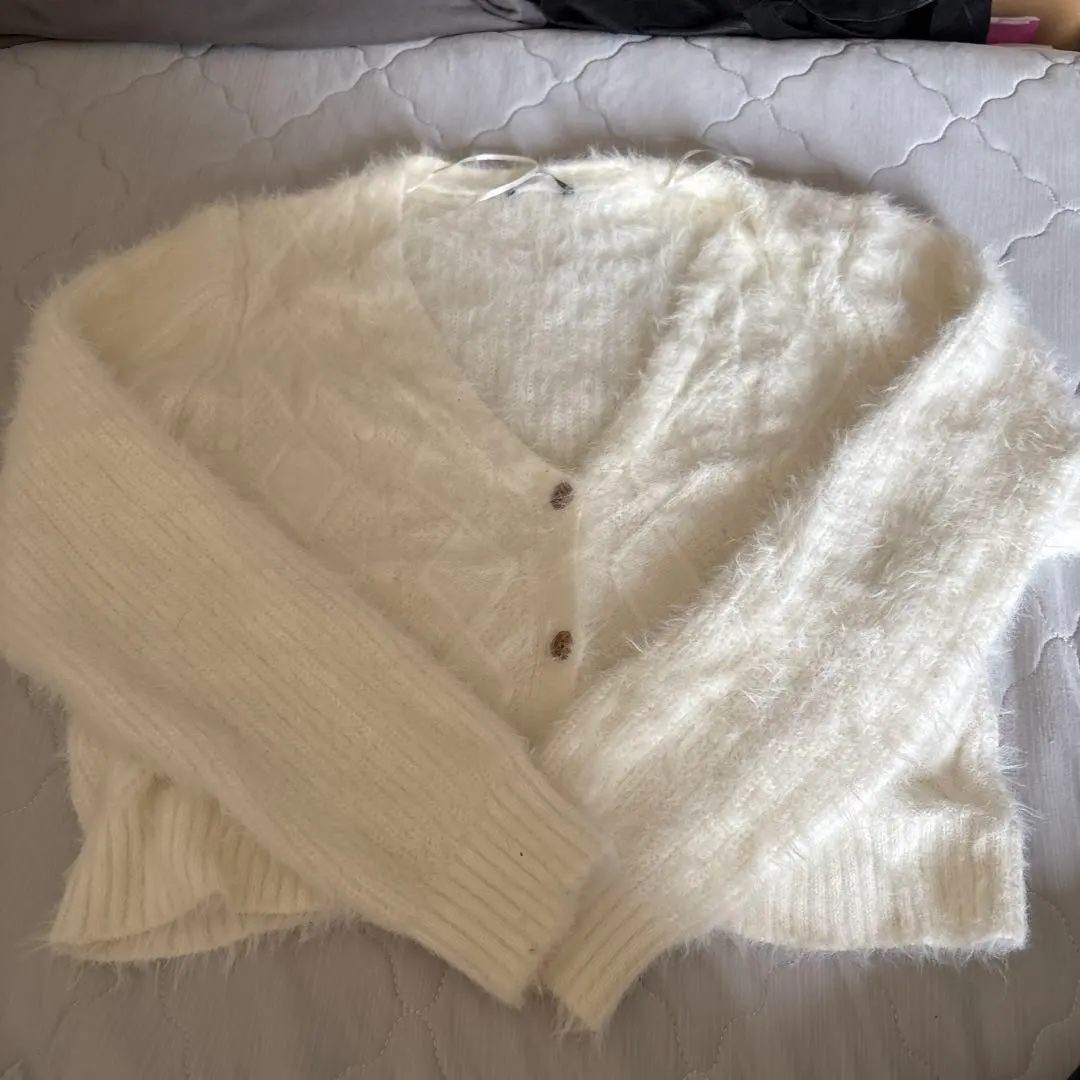 Thumbnail of ZARA White Cardigan Knit