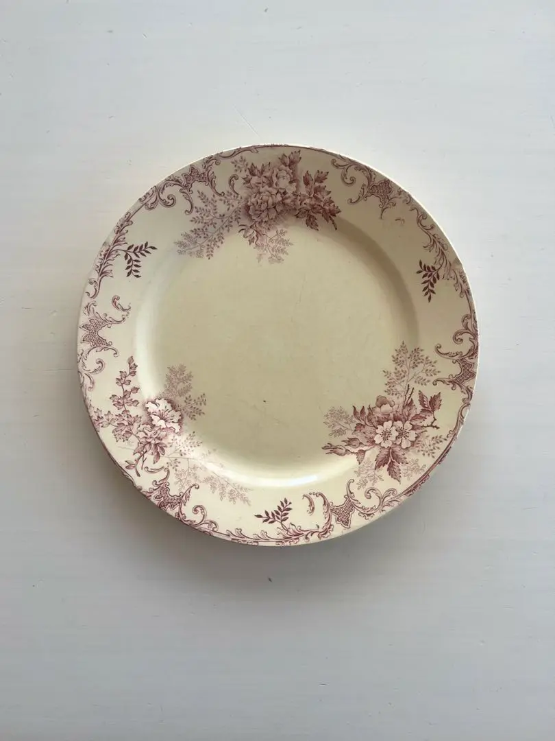 美品＊フランスアンティーク＊ショワジールロワ＊ソーシエール＊FOREAL赤 ショワジールロワ窯ARLESソーシエール フランスアンティーク食器